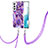 Custodia Silicone Gel Morbida Fantasia Modello Cover Y18B per Samsung Galaxy S21 FE 5G Viola