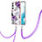Custodia Silicone Gel Morbida Fantasia Modello Cover Y20B per Samsung Galaxy S21 Plus 5G Viola