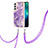 Custodia Silicone Gel Morbida Fantasia Modello Cover Y21B per Samsung Galaxy S21 5G Viola