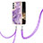 Custodia Silicone Gel Morbida Fantasia Modello Cover Y21B per Samsung Galaxy S24 5G Viola