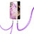 Custodia Silicone Gel Morbida Fantasia Modello Cover Y21B per Samsung Galaxy S24 Ultra 5G Lavanda