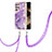 Custodia Silicone Gel Morbida Fantasia Modello Cover Y21B per Samsung Galaxy S24 Ultra 5G Viola