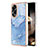 Custodia Silicone Gel Morbida Fantasia Modello Cover YB1 per Oppo A18 Blu
