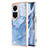 Custodia Silicone Gel Morbida Fantasia Modello Cover YB1 per Oppo Reno10 Pro 5G Blu
