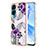 Custodia Silicone Gel Morbida Fantasia Modello Cover YB3 per Huawei Honor 90 Lite 5G Viola