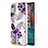 Custodia Silicone Gel Morbida Fantasia Modello Cover YB4 per Nokia C12 Plus Viola