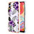 Custodia Silicone Gel Morbida Fantasia Modello Cover YB4 per Samsung Galaxy A04E Viola