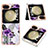 Custodia Silicone Gel Morbida Fantasia Modello Cover YB4 per Samsung Galaxy Z Flip5 5G Viola