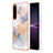Custodia Silicone Gel Morbida Fantasia Modello Cover YB4 per Sony Xperia 1 IV Lavanda
