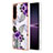 Custodia Silicone Gel Morbida Fantasia Modello Cover YB4 per Sony Xperia 1 IV Viola