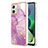 Custodia Silicone Gel Morbida Fantasia Modello Cover YB5 per Motorola Moto G54 5G Lavanda