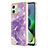 Custodia Silicone Gel Morbida Fantasia Modello Cover YB5 per Motorola Moto G54 5G Viola