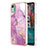 Custodia Silicone Gel Morbida Fantasia Modello Cover YB5 per Nokia C12 Lavanda