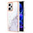 Custodia Silicone Gel Morbida Fantasia Modello Cover YB5 per Xiaomi Redmi Note 12 Explorer Bianco