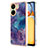 Custodia Silicone Gel Morbida Fantasia Modello Cover YB7 per Xiaomi Redmi 13C Viola