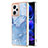 Custodia Silicone Gel Morbida Fantasia Modello Cover YB7 per Xiaomi Redmi Note 12 Explorer Blu