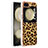 Custodia Silicone Gel Morbida Fantasia Modello Cover YB8 per Samsung Galaxy Z Flip5 5G Marrone