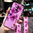 Custodia Silicone Gel Morbida Fiori Cover H08 per Huawei Mate 20 Lite Rosa Caldo