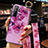 Custodia Silicone Gel Morbida Fiori Cover K01 per Huawei P40 Lite 5G Viola