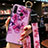 Custodia Silicone Gel Morbida Fiori Cover K02 per Huawei Honor 20i Viola