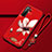 Custodia Silicone Gel Morbida Fiori Cover K02 per Huawei Nova 7 SE 5G Rosso Rosa