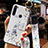 Custodia Silicone Gel Morbida Fiori Cover K02 per Xiaomi Redmi Note 8 Bianco