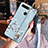 Custodia Silicone Gel Morbida Fiori Cover K03 per Huawei Honor View 20 Ciano