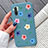 Custodia Silicone Gel Morbida Fiori Cover K07 per Xiaomi Mi A3 Blu