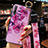 Custodia Silicone Gel Morbida Fiori Cover per Huawei Enjoy 10S Viola