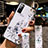 Custodia Silicone Gel Morbida Fiori Cover per Huawei Enjoy 20 Pro 5G Bianco