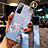 Custodia Silicone Gel Morbida Fiori Cover per Huawei Enjoy 20 Pro 5G Cielo Blu