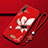 Custodia Silicone Gel Morbida Fiori Cover per Huawei Honor 9X Rosso Rosa