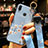 Custodia Silicone Gel Morbida Fiori Cover per Huawei P Smart Z Cielo Blu