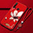 Custodia Silicone Gel Morbida Fiori Cover per Huawei P20 Lite (2019) Rosso Rosa