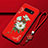 Custodia Silicone Gel Morbida Fiori Cover per Samsung Galaxy S10e Rosso