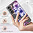 Custodia Silicone Gel Morbida Fiori Cover per Samsung Galaxy S21 5G