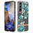 Custodia Silicone Gel Morbida Fiori Cover per Samsung Galaxy S21 5G Ciano