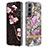 Custodia Silicone Gel Morbida Fiori Cover per Samsung Galaxy S21 5G Viola