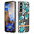 Custodia Silicone Gel Morbida Fiori Cover per Samsung Galaxy S22 5G Ciano