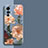 Custodia Silicone Gel Morbida Fiori Cover per Vivo X70 5G Multicolore