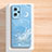 Custodia Silicone Gel Morbida Fiori Cover per Xiaomi Poco X5 5G Blu