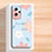 Custodia Silicone Gel Morbida Fiori Cover per Xiaomi Redmi Note 12 Explorer Blu
