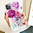 Custodia Silicone Gel Morbida Fiori Cover S01 per Apple iPhone 11 Pro Viola