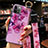 Custodia Silicone Gel Morbida Fiori Cover S01 per Apple iPhone 12 Pro Lavanda