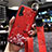Custodia Silicone Gel Morbida Fiori Cover S01 per Huawei Nova 6 Rosso