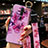 Custodia Silicone Gel Morbida Fiori Cover S01 per Oppo A11 Viola