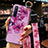 Custodia Silicone Gel Morbida Fiori Cover S01 per Oppo Reno3 Viola