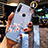 Custodia Silicone Gel Morbida Fiori Cover S02 per Huawei Enjoy 10 Plus Cielo Blu