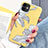 Custodia Silicone Gel Morbida Fiori Cover S03 per Apple iPhone 11 Giallo