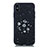 Custodia Silicone Gel Morbida Mistica Luna Stelle Cover per Apple iPhone X Nero